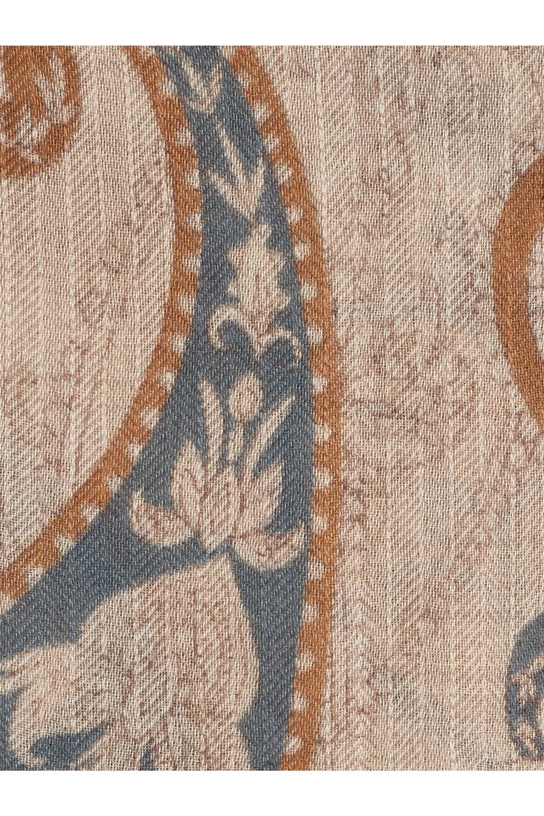 Soizic Paisley Print Scarf, Alternate, color, Medium Gray