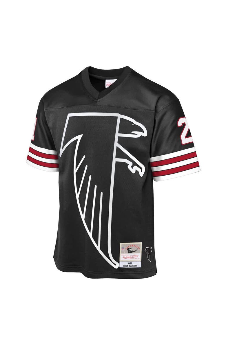 Mitchell & Ness Youth Mitchell & Ness Deion Sanders Black Atlanta Falcons 1992 Throwback Fashion Jersey, Alternate, color, Black