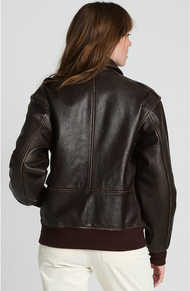 Lands' End Willis and Geiger Leather Bomber Jacket | Nordstrom