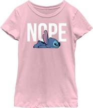 Lilo & Stitch Girl's Lilo & Stitch Nope Tired Pose Graphic T-Shirt