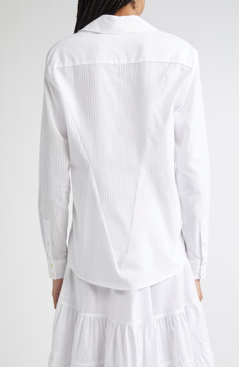 Paloma Wool Donald Stripe Button-Up Shirt, Alternate, color, White