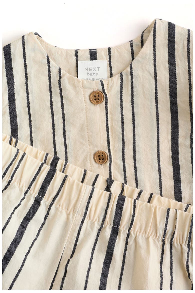 Kids' Mono Stripe Peplum Top & Pants Set, Alternate, color, IVORY MULTI