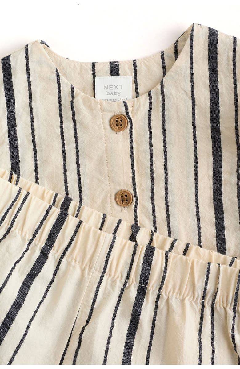 NEXT Kids' Mono Stripe Peplum Top & Pants Set, Alternate, color, Ivory Multi