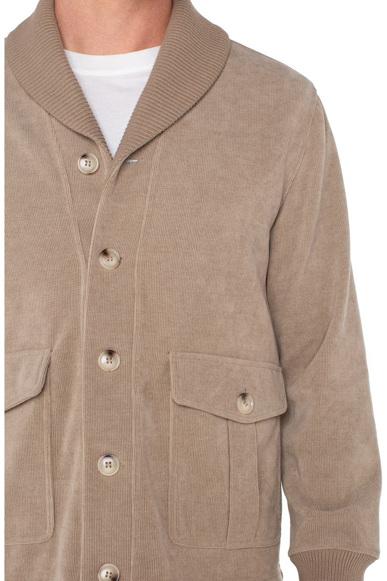 Shawl Collar Corduroy Jacket, Alternate, color, TAUPE