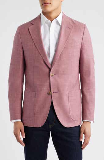 Peter Millar Hyperlight Soft Pink Mélange Wool & Silk Blend Sport Coat