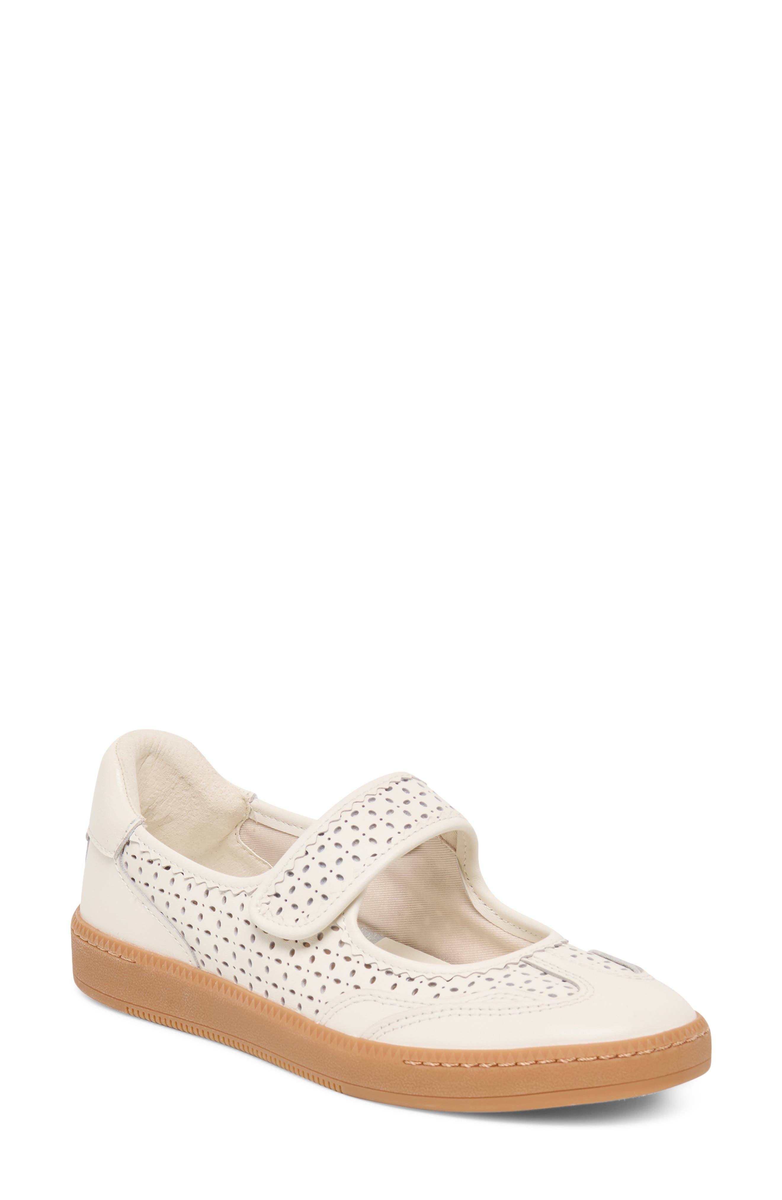 Dolce Vita Nanet Mary Jane Flat, Main, color, White Perforated Leather