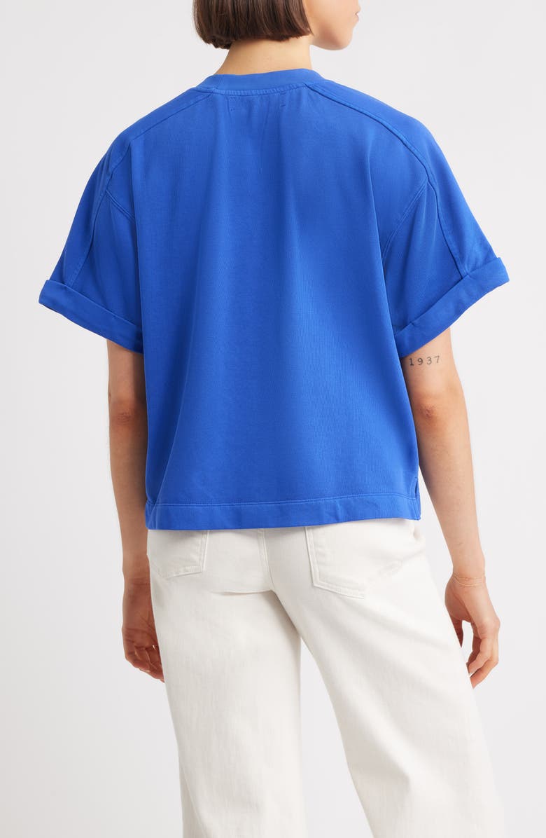 CITY BLUES Brie Boxy Short Sleeve Sweatshirt, Alternate, color, Royal Blue