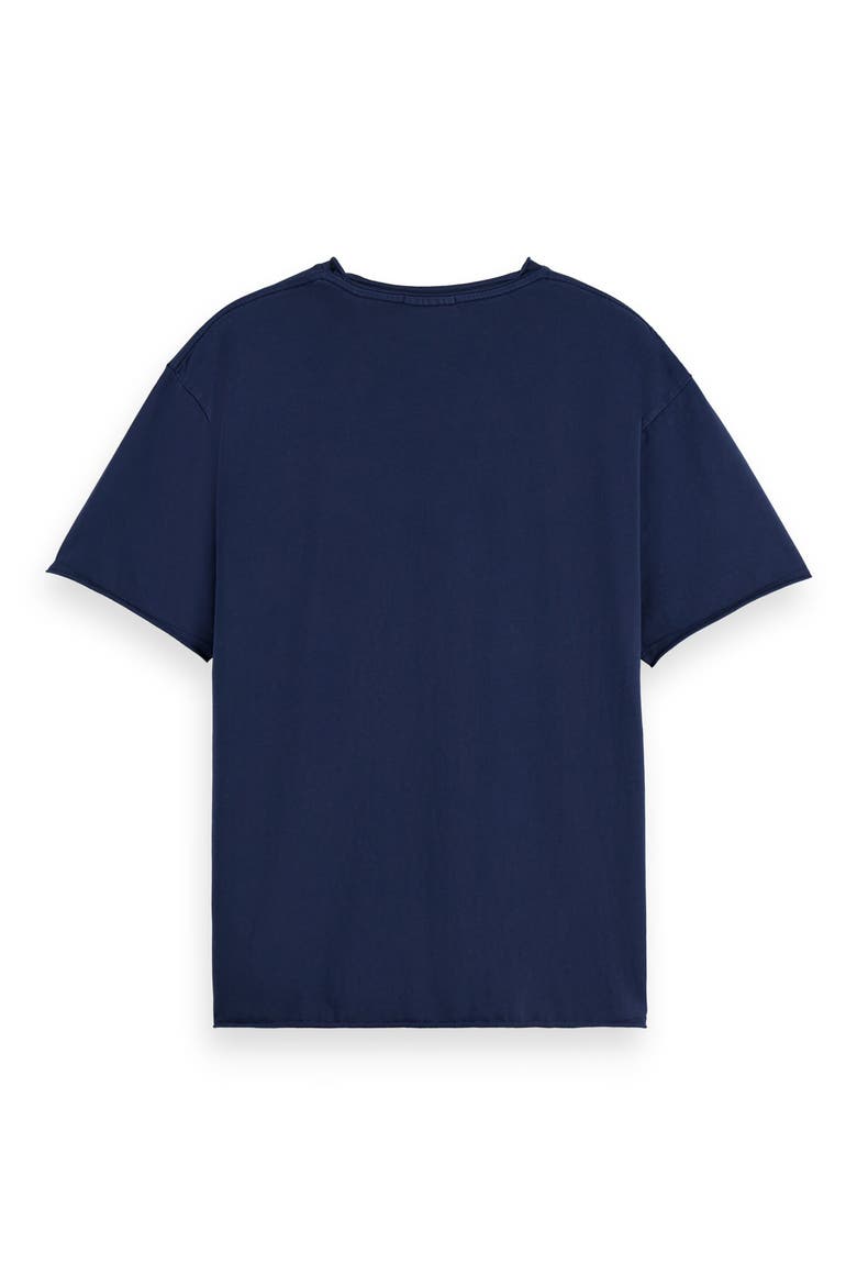 Raw Edge Cotton T-Shirt, Alternate, color, PEACOAT