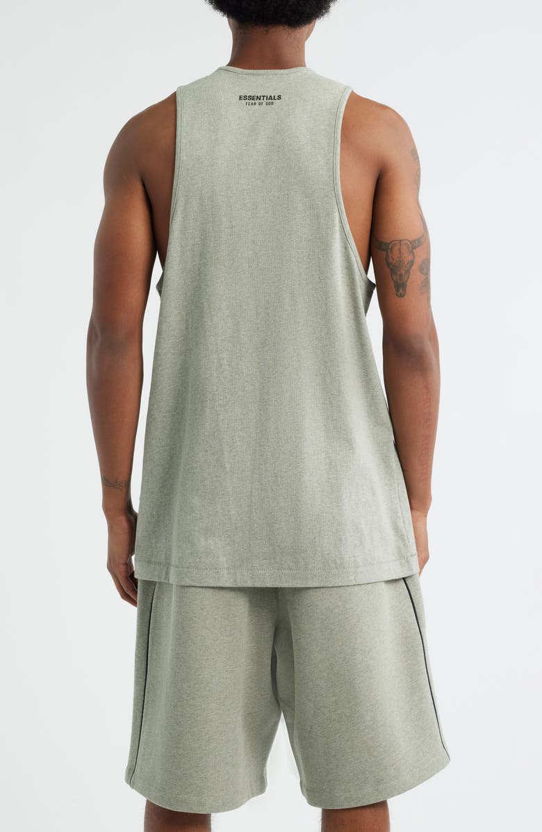 Fear of God Essentials Vintage Fit Logo Tank, Alternate, color, Concrete Heather