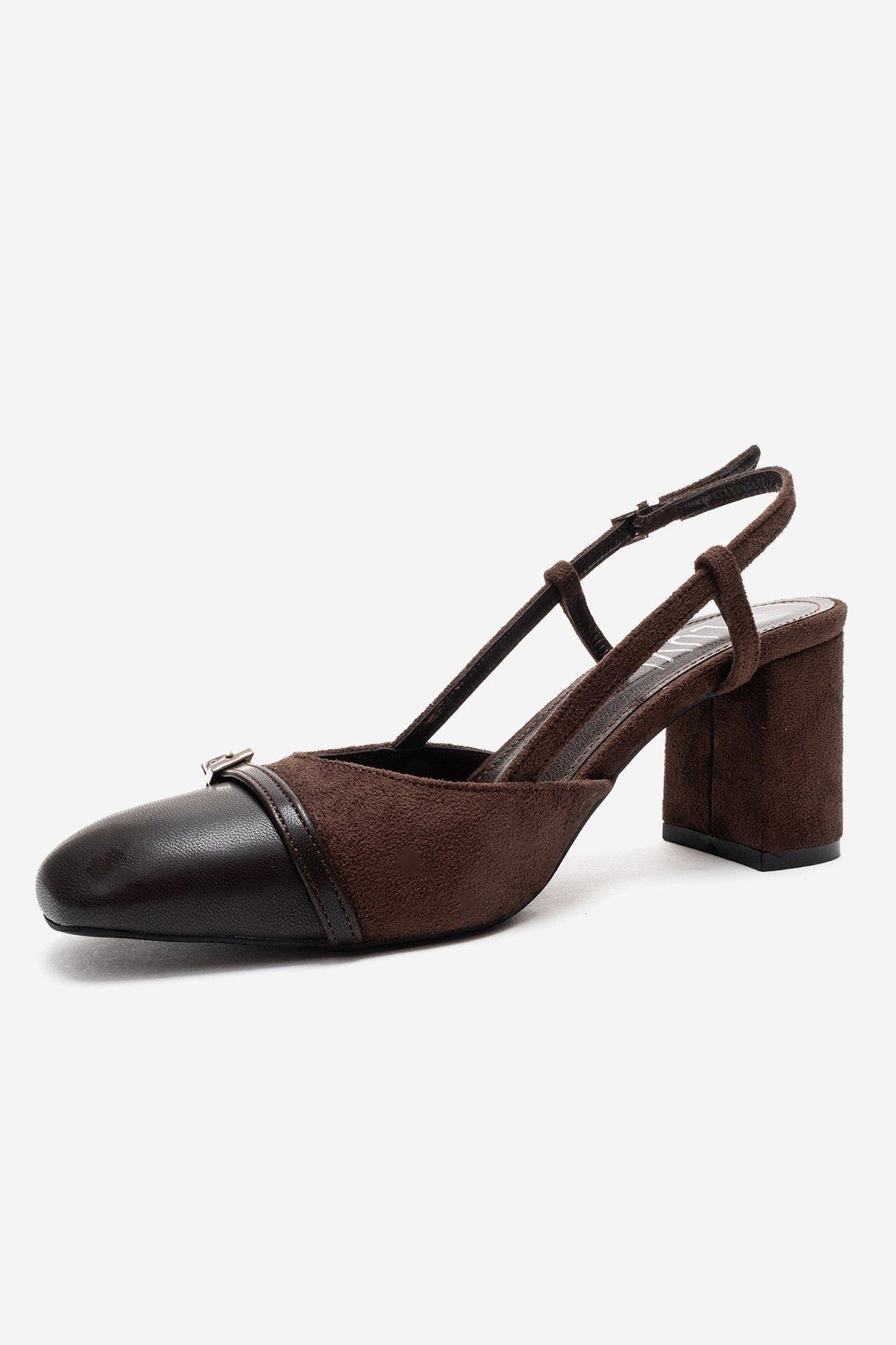 Desia Slingback Round Toe Pump, Alternate, color, Brown Suede
