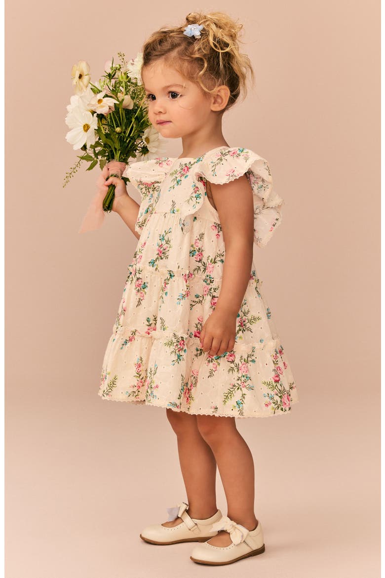 Kids' Floral Ruffle Party Dress, Alternate, color, PINK