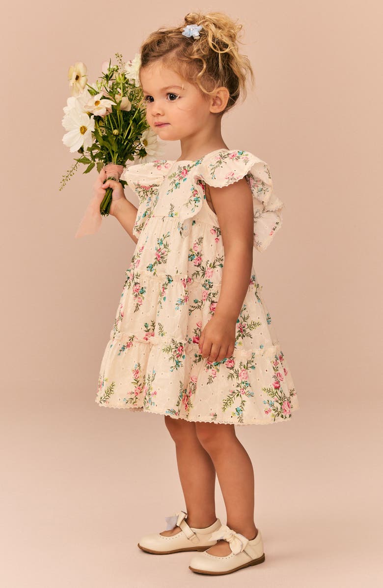 NEXT Kids' Floral Ruffle Party Dress, Alternate, color, 