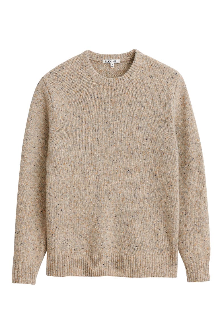 Donegal Crewneck Merino Wool Blend Sweater, Main, color, OATMEAL DONEGAL