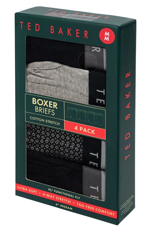 Ted Baker Assorted 4-pack Stretch Cotton Boxer Briefs