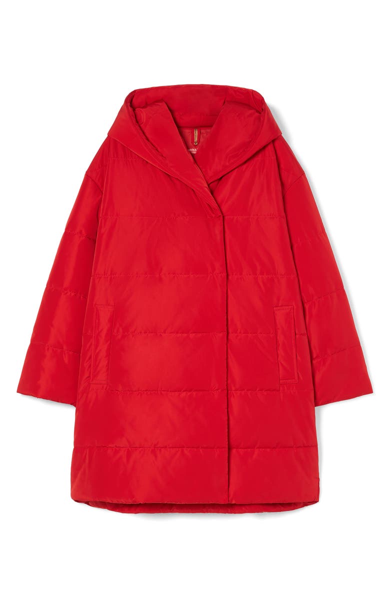 Marina Rinaldi Morris Quilted Hooded Puffer Coat, Alternate, color, Red