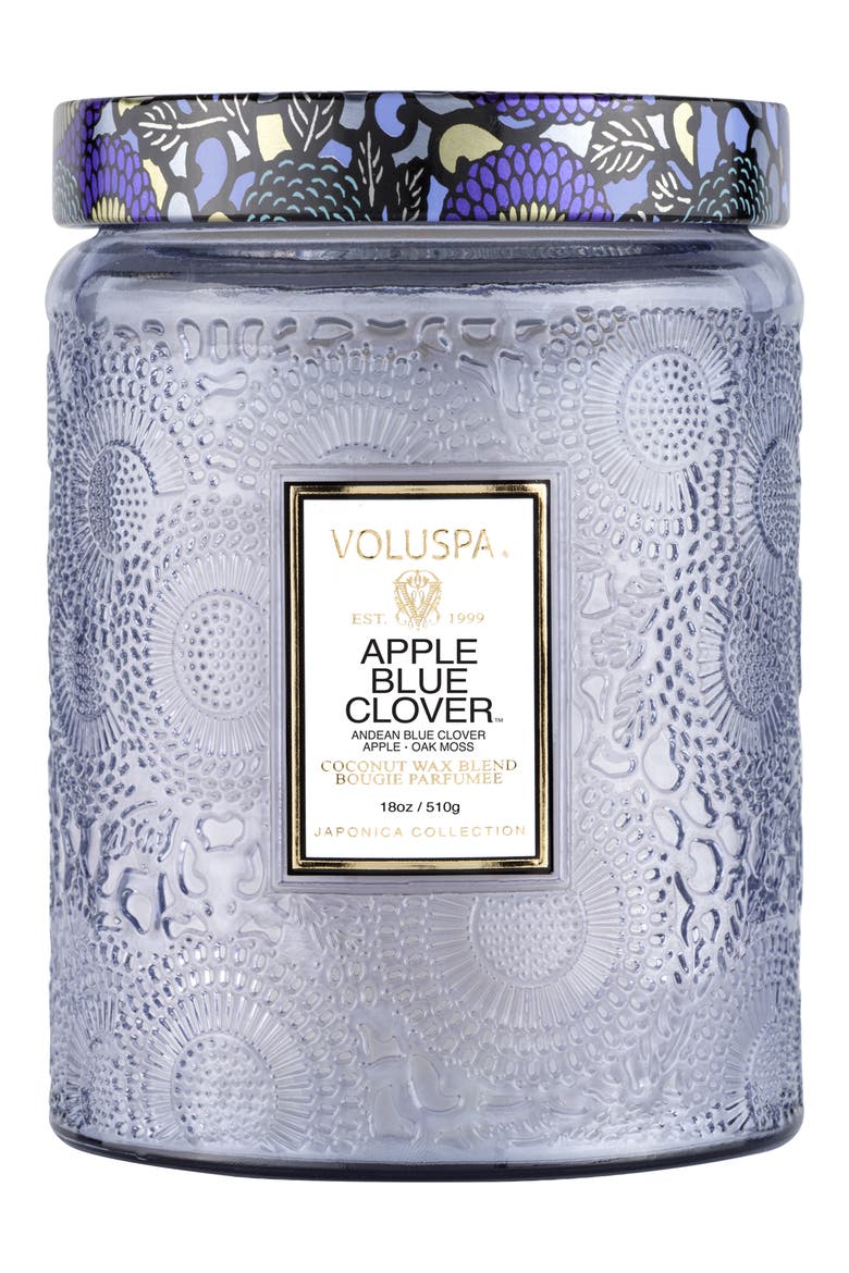 Apple Blue Clover Large Jar Candle, Alternate, color, APPLE BLUE CLOVER