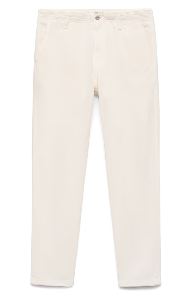 MANGO Slant Pocket Straight Leg Jeans, Alternate, color, Off White