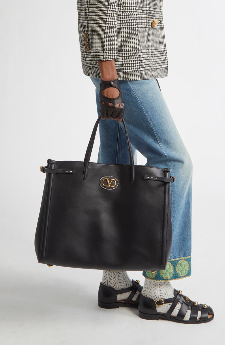 Valentino Garavani Large Item Leather Tote, Alternate, color,