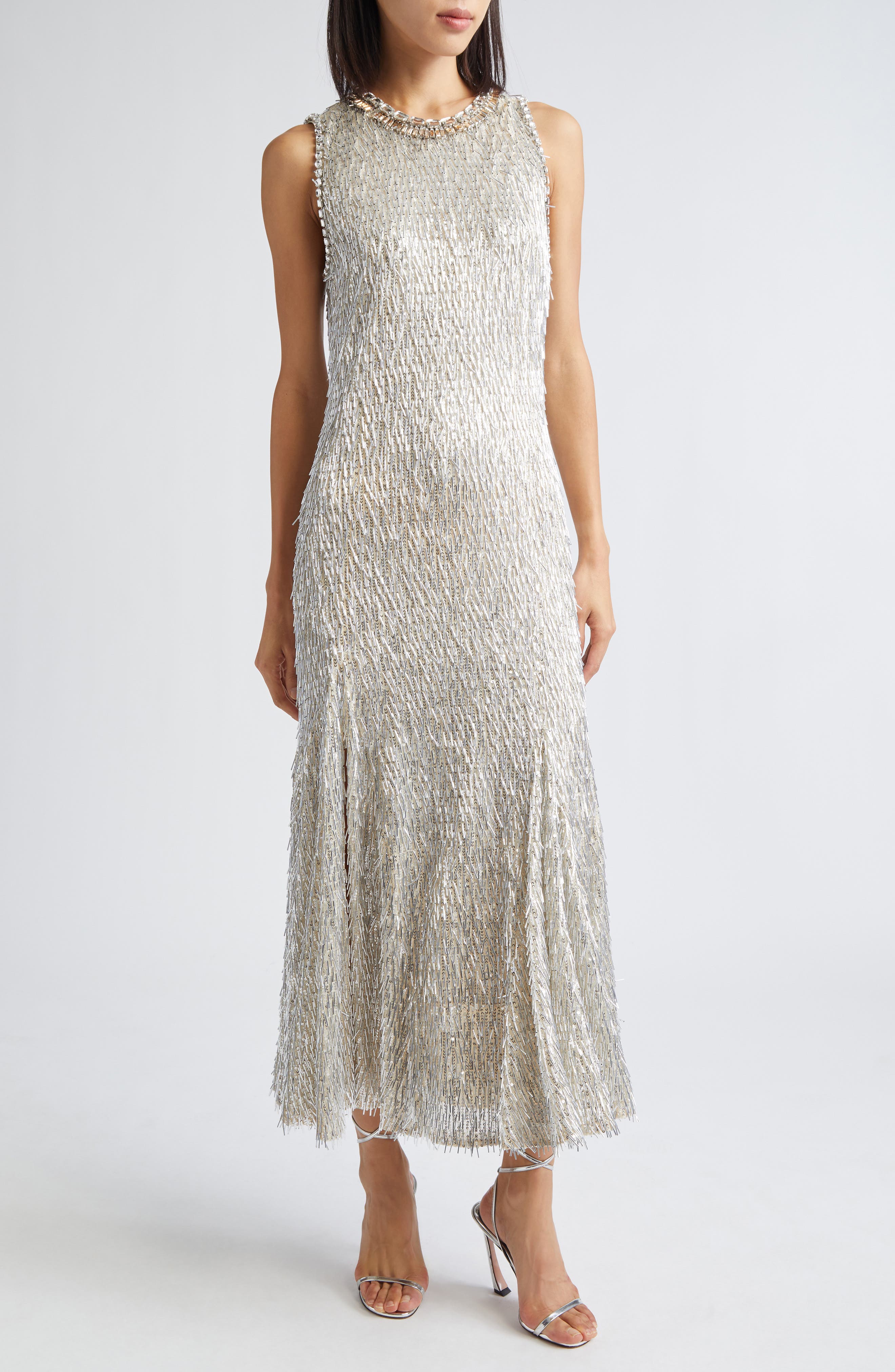 Izara Sequin Beaded Dress