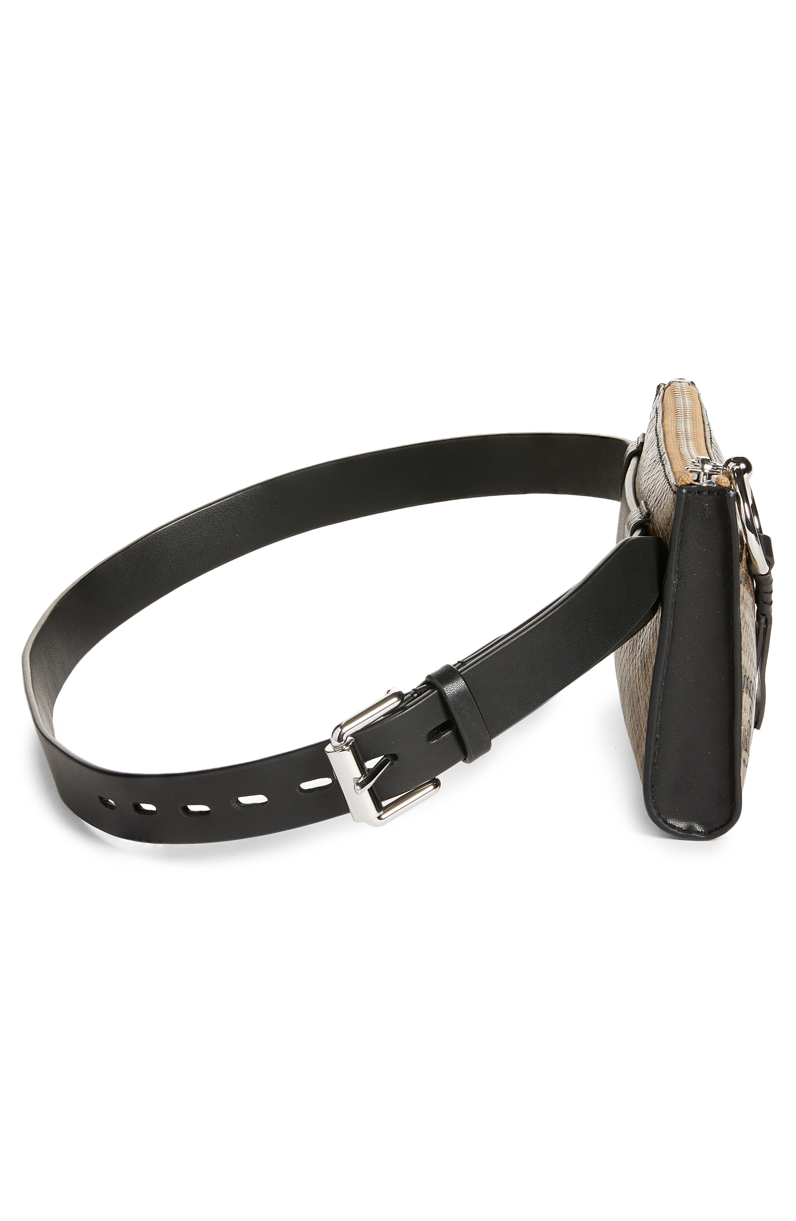 Rebecca Minkoff Snake Print Belt Bag, Alternate, color, 