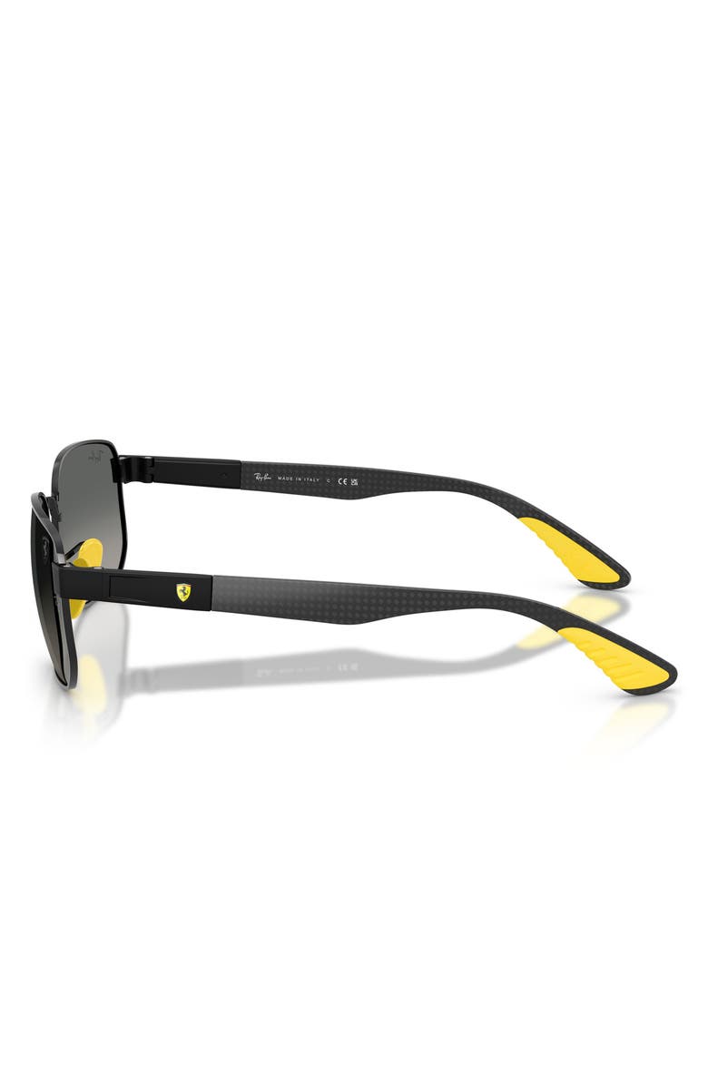 Ray-Ban x Scuderia Ferrari 59mm Gradient Irregular Sunglasses, Alternate, color, Black / Grey Gradient
