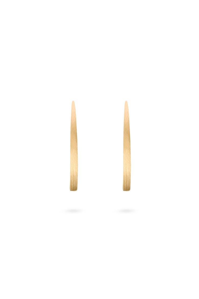 Crescent Moon Earrings. Handmade in Italy, Alternate, color, Gold Plated