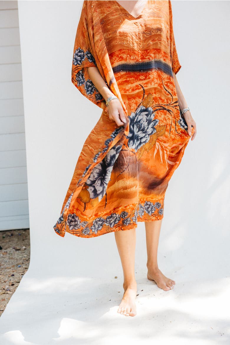 Long Caftan Rex, Alternate, color, Orange