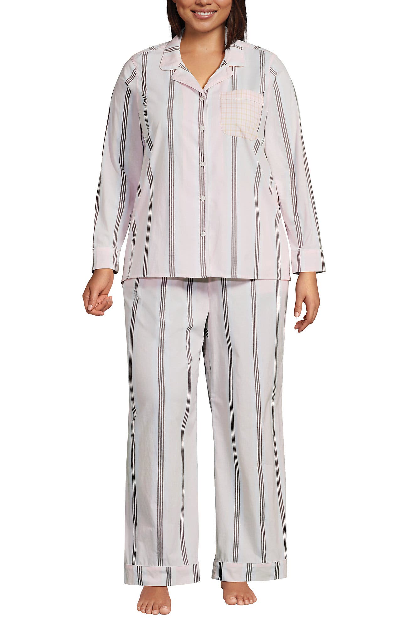 Sea Salt Pink/Coffee Stripe