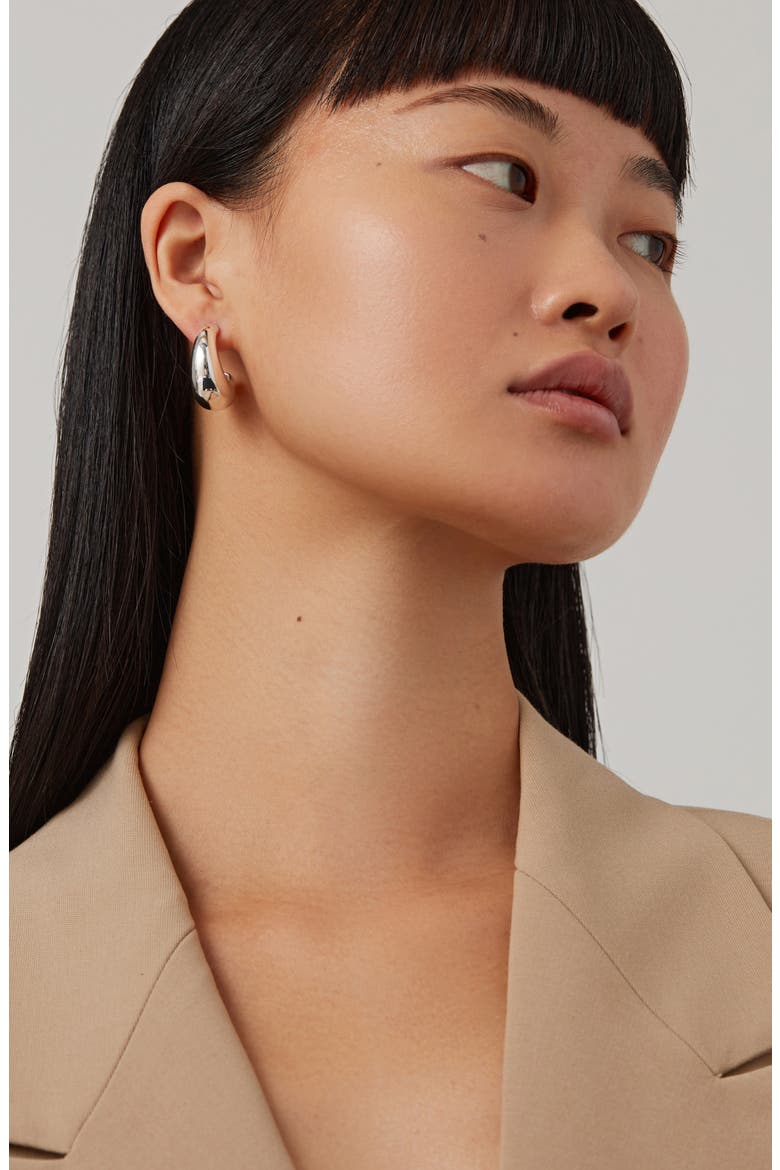 Full Volume Hoop Earrings, Alternate, color, HIGH POLISH SILVER