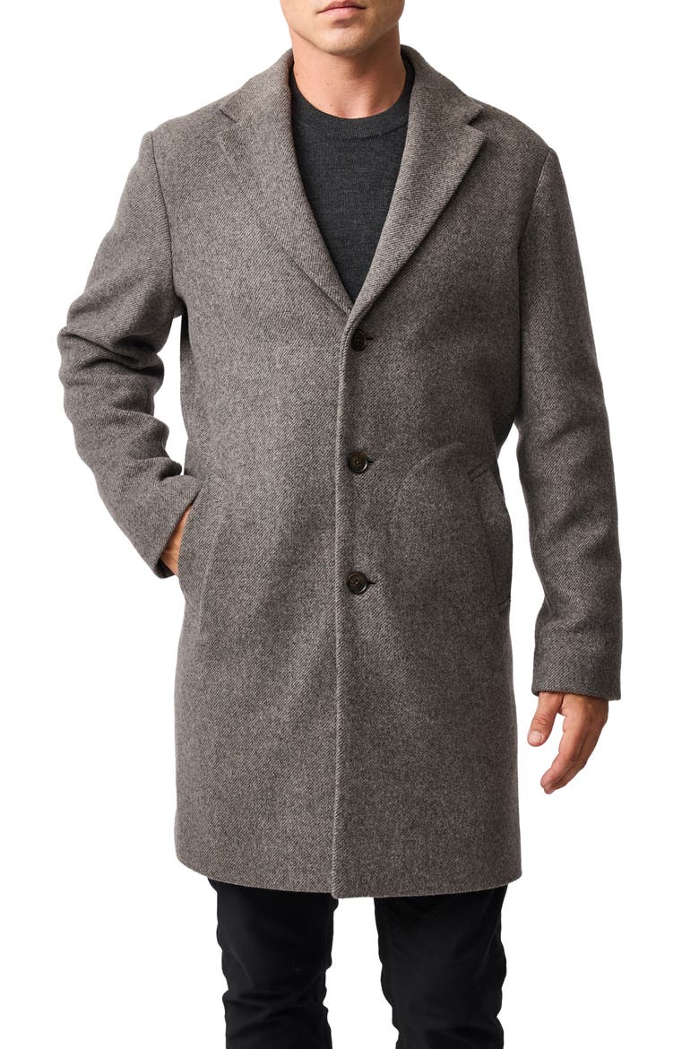 Colwood Wool Blend Twill Coat, Main, color, MINK