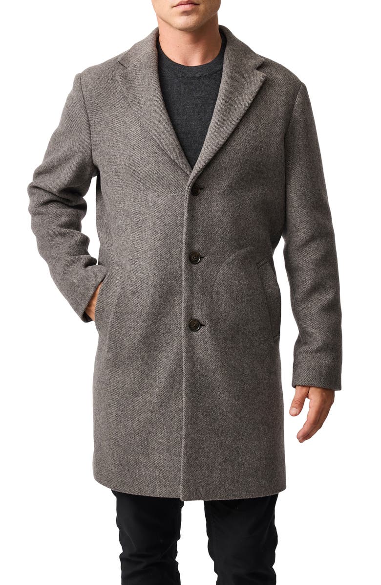 Rodd & Gunn Colwood Wool Blend Twill Coat, Main, color, Mink
