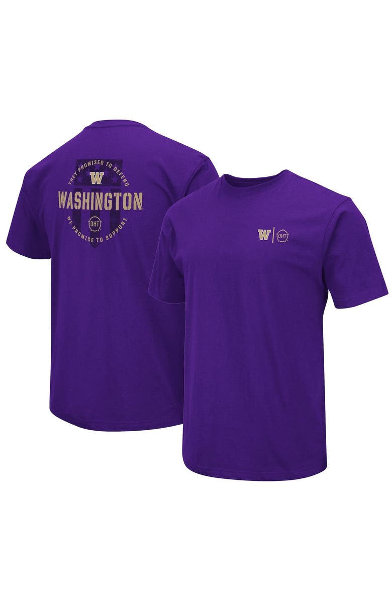COLOSSEUM Men's Colosseum Purple Washington Huskies OHT Military Appreciation T-Shirt, Main, color,