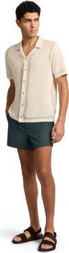Onia Linen Knit Eyelet Camp Shirt