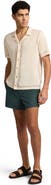 Onia Linen Knit Eyelet Camp Shirt