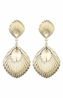 Adornia Shell Inspired Drop Earrings