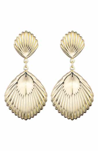 Adornia Shell Inspired Drop Earrings
