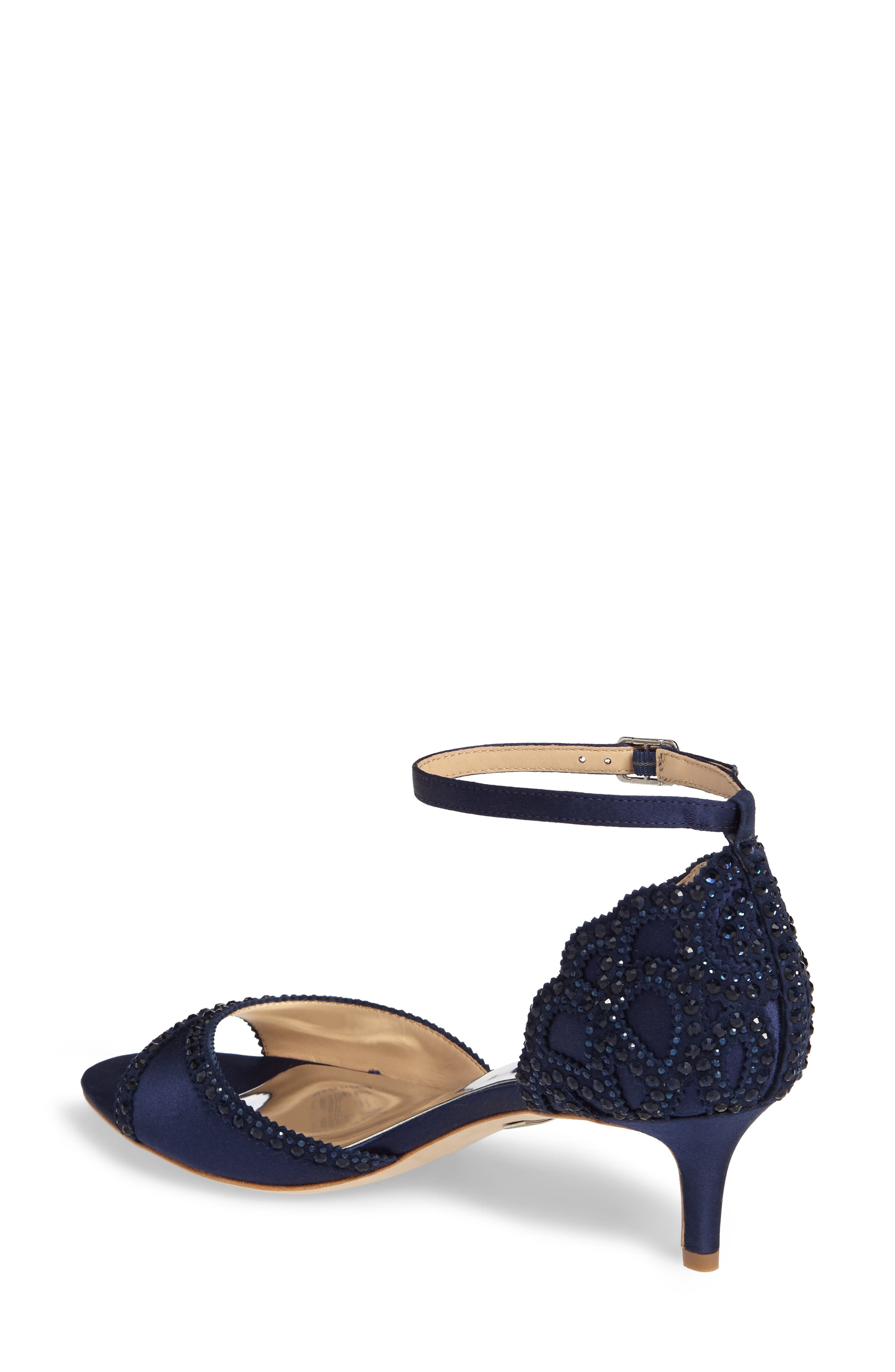 Badgley Mischka Collection Gillian Crystal Embellished d'Orsay Sandal - Wide Width Available, Alternate, color, 