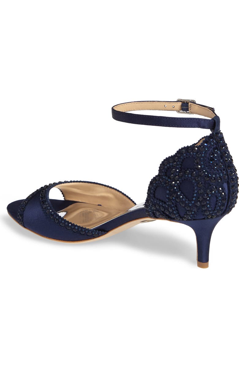 Badgley Mischka Collection Gillian Crystal Embellished d'Orsay Sandal - Wide Width Available, Alternate, color,