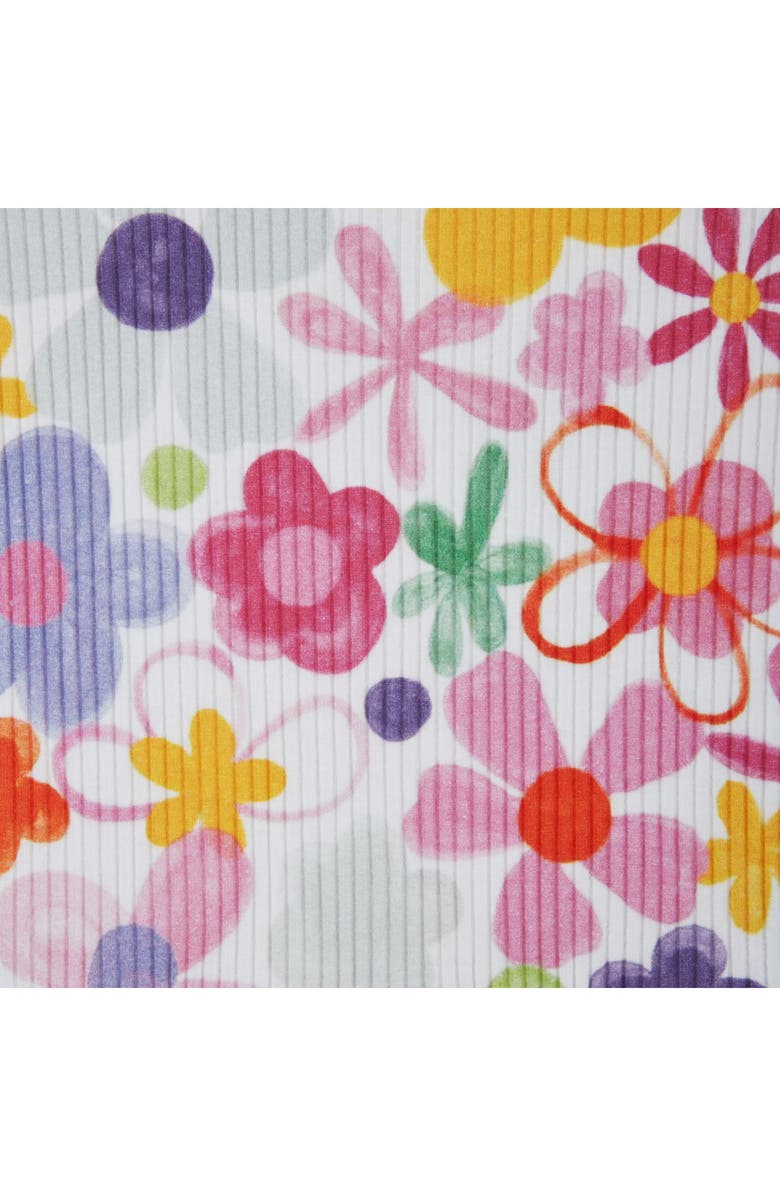 Andy & Evan Kids' Rib Print Dress, Alternate, color, White Floral