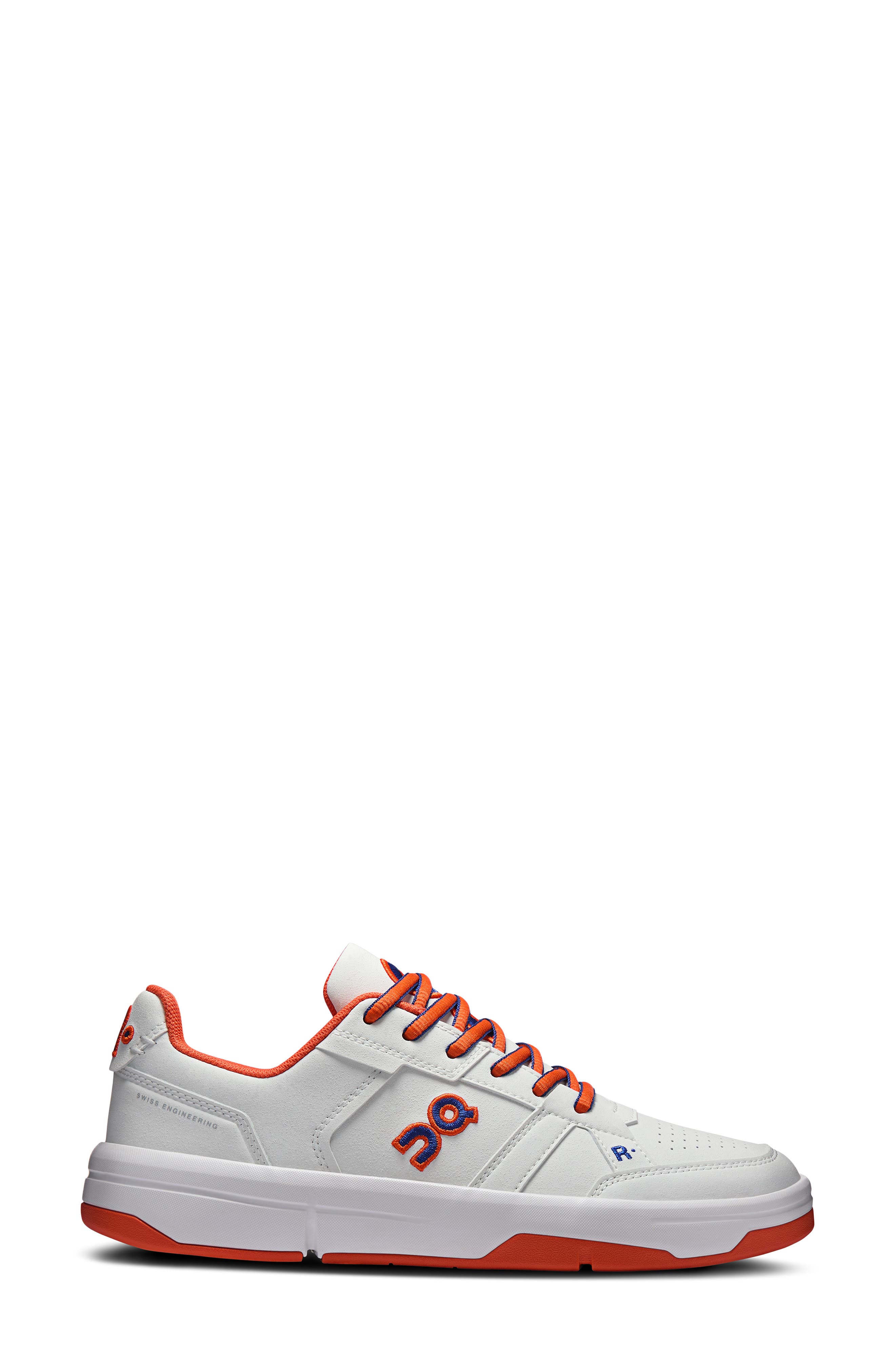 On THE ROGER CH Varsity Tennis Sneaker, Alternate, color, White/ Flame