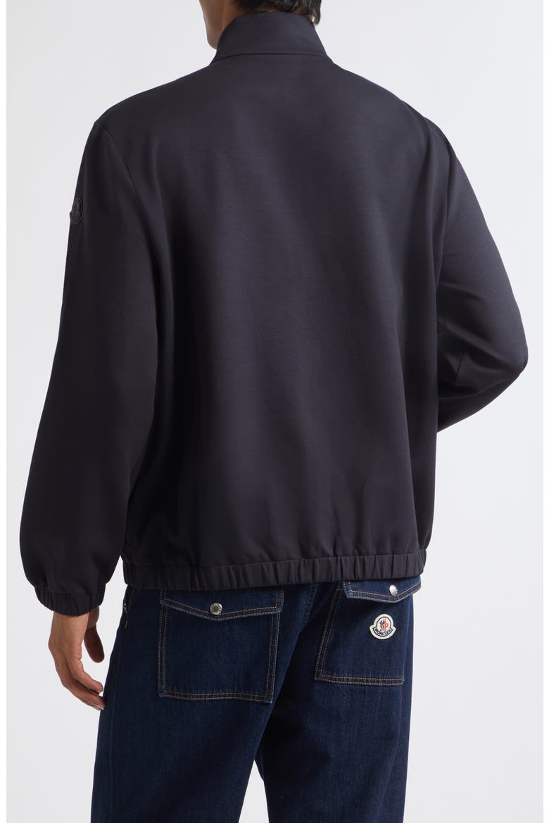 Cotton Blend Zip Cardigan, Alternate, color, DARK NAVY BLUE