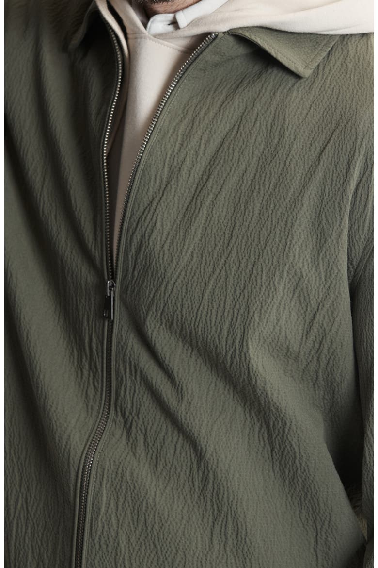 Charles Cotton & Tencel® Lyocell Blend Seersucker Zip Jacket, Alternate, color, OLIVE