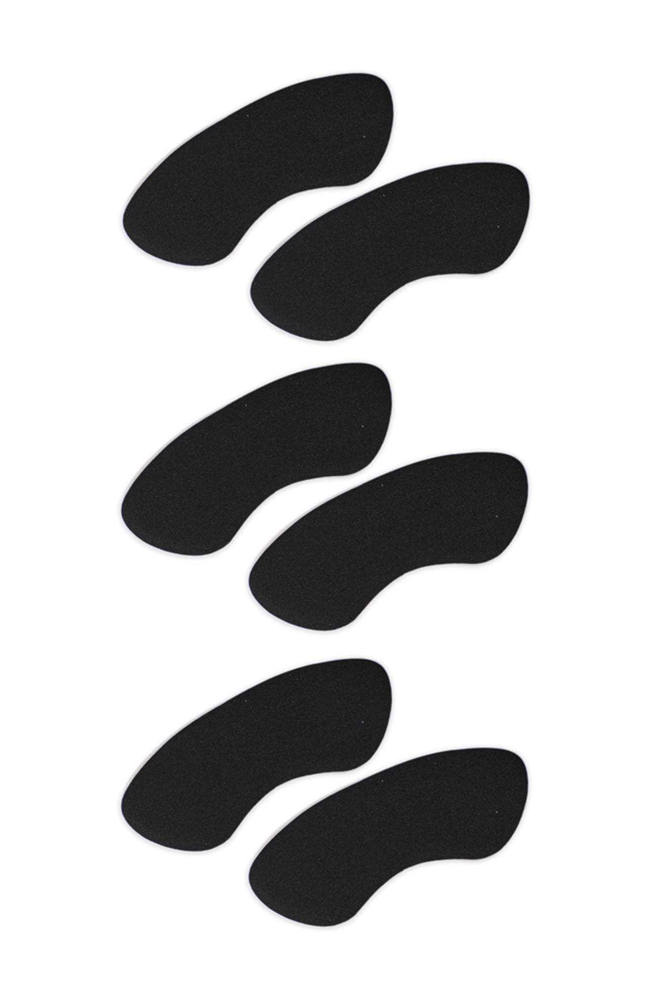 3-Pack Back-of-Heel Cushions, Main, color, BLACK