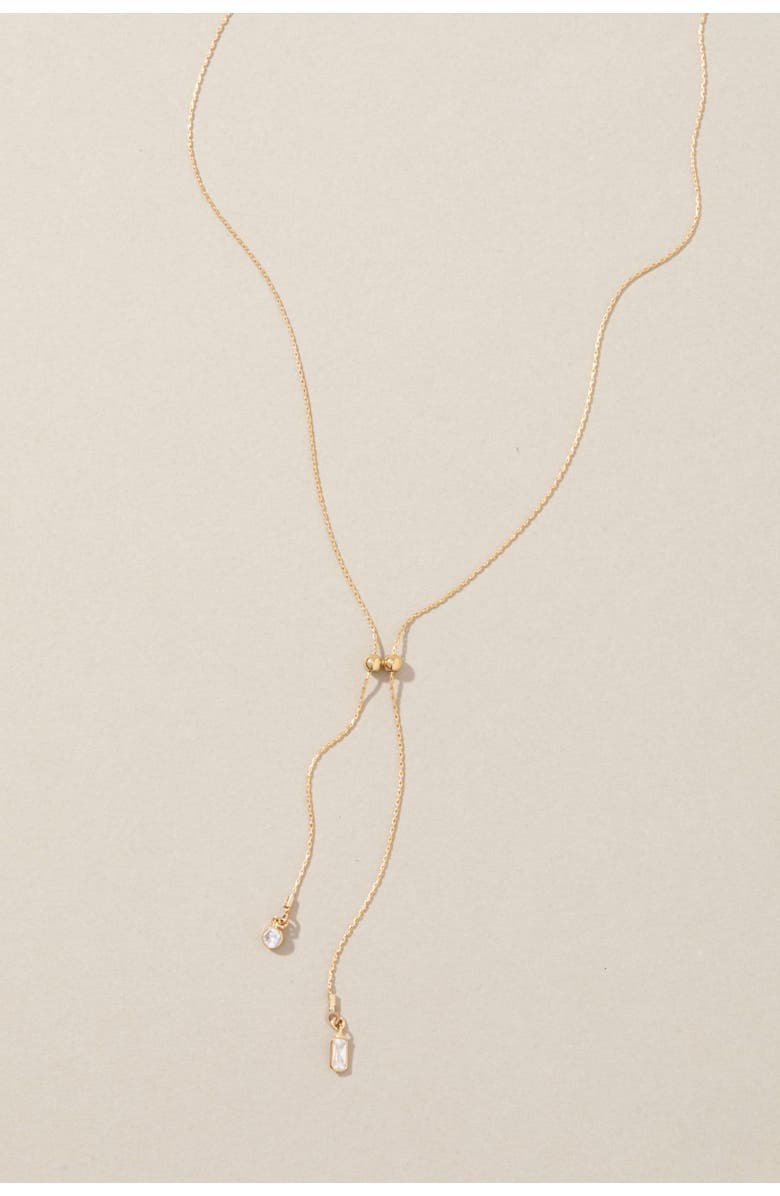 Set & Stones Zoey Lariat Necklace, Alternate, color, Gold