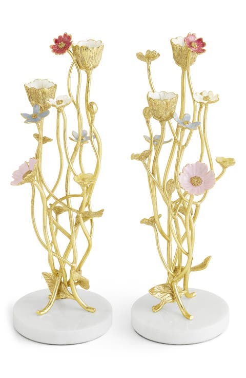 Wildflowers Set of 2 Candleholders