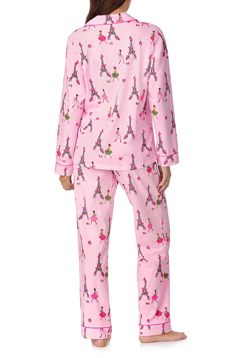 Print Stretch Jersey Pajamas, Alternate, color, TRES CHIC