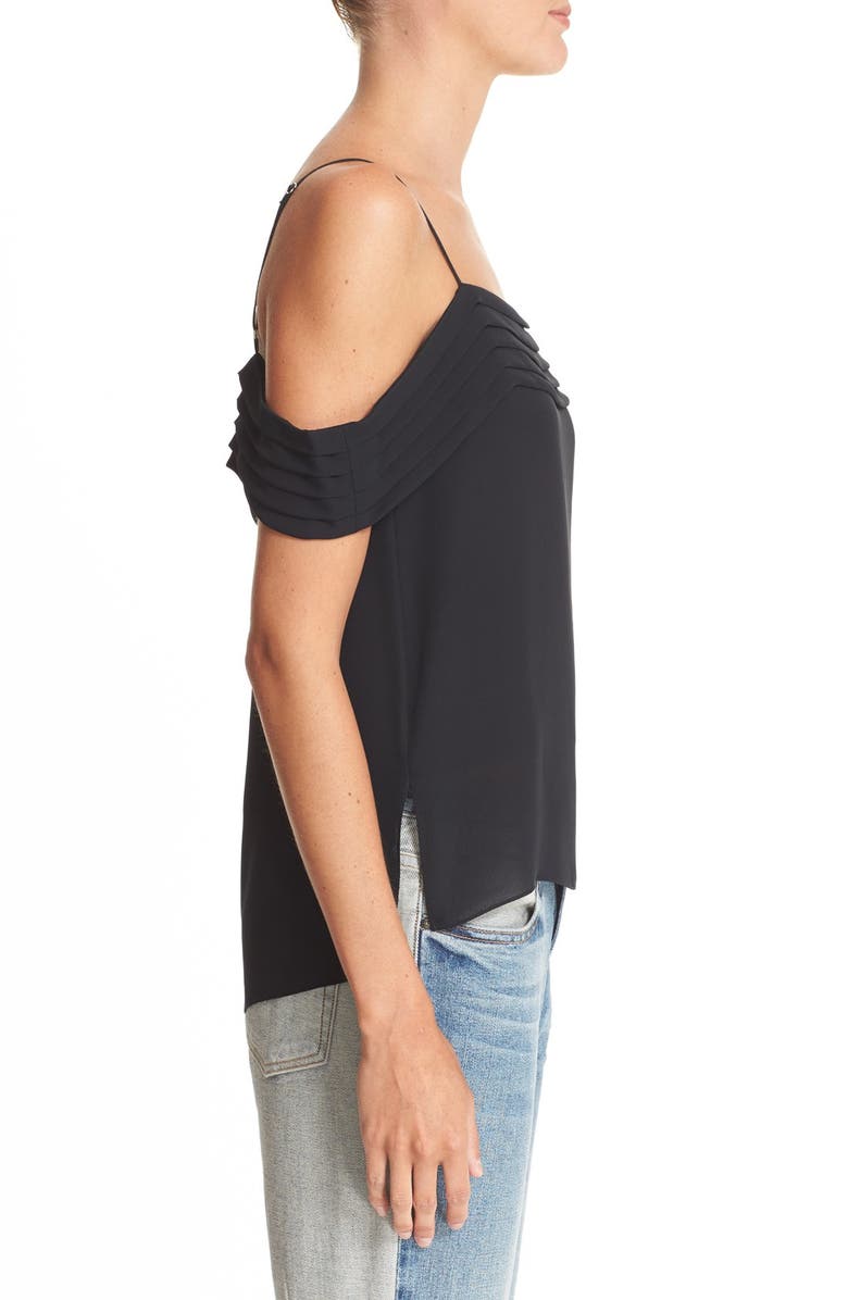 alexanderwang.t T by Alexander Wang Cold Shoulder Top, Alternate, color, 