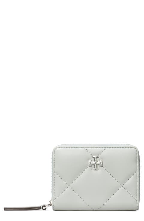 Small Kira Diamond Quilted Leather Zip Wallet