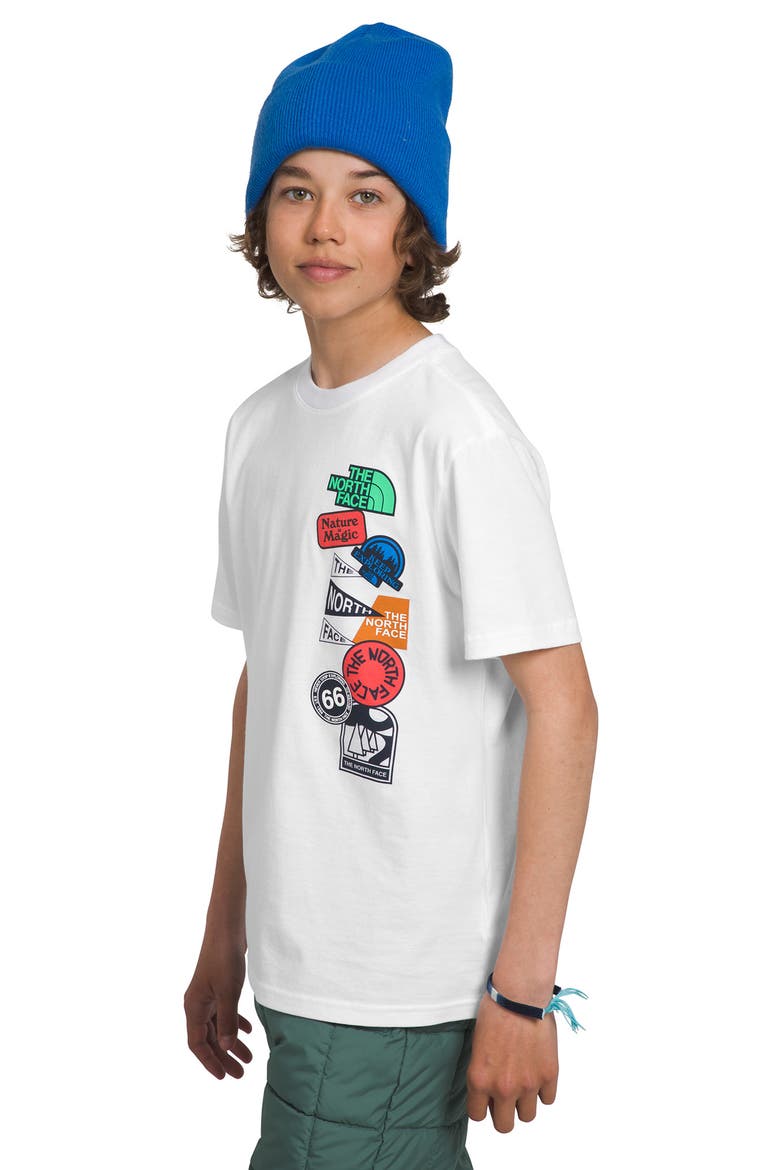 Kids' Graphic Tee, Main, color, WHITE/ CHLOROPHYLL GREEN/BLUE