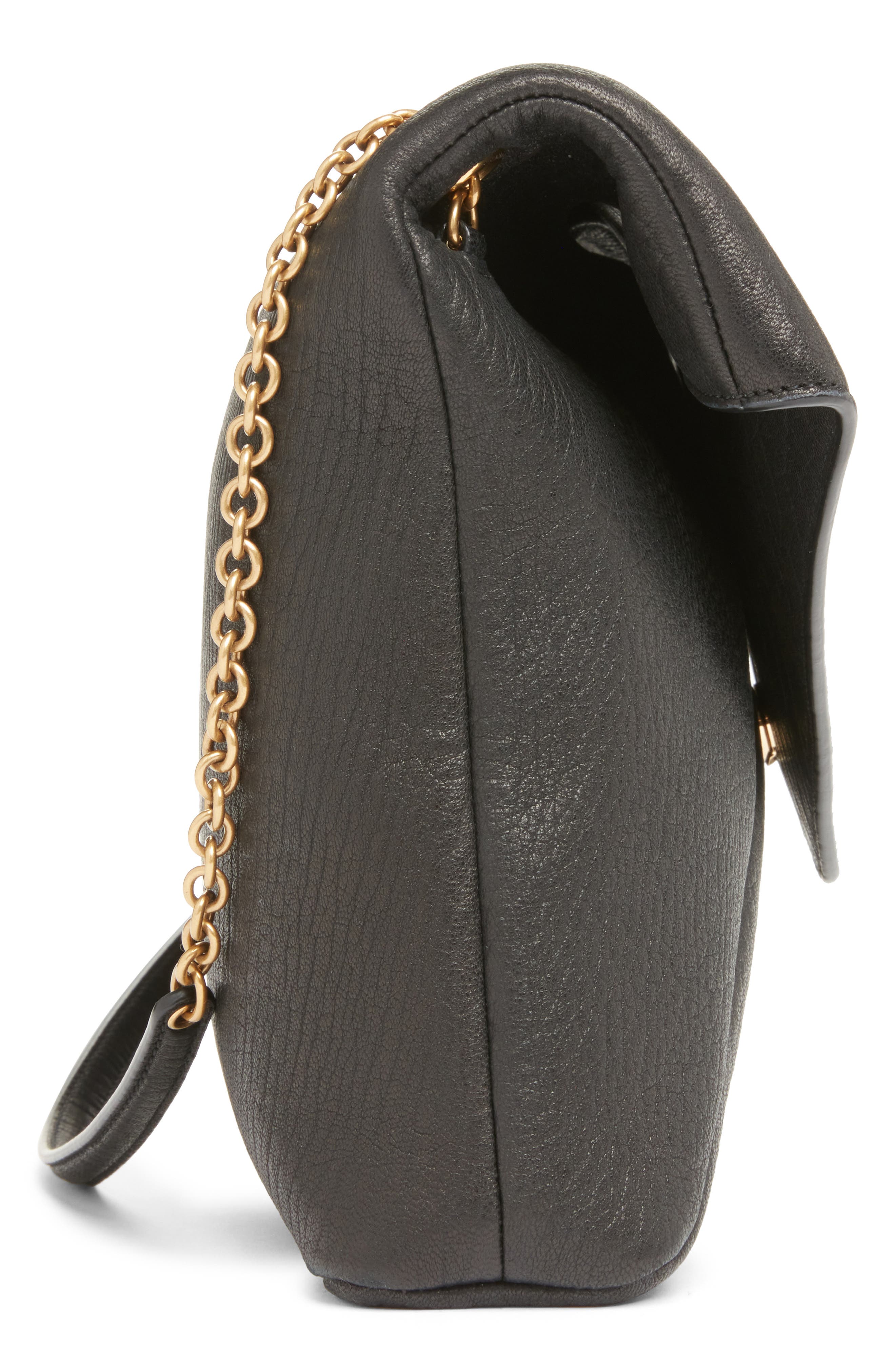 Saint Laurent CASSANDRE CHAIN POUCH, Alternate, color, Noir